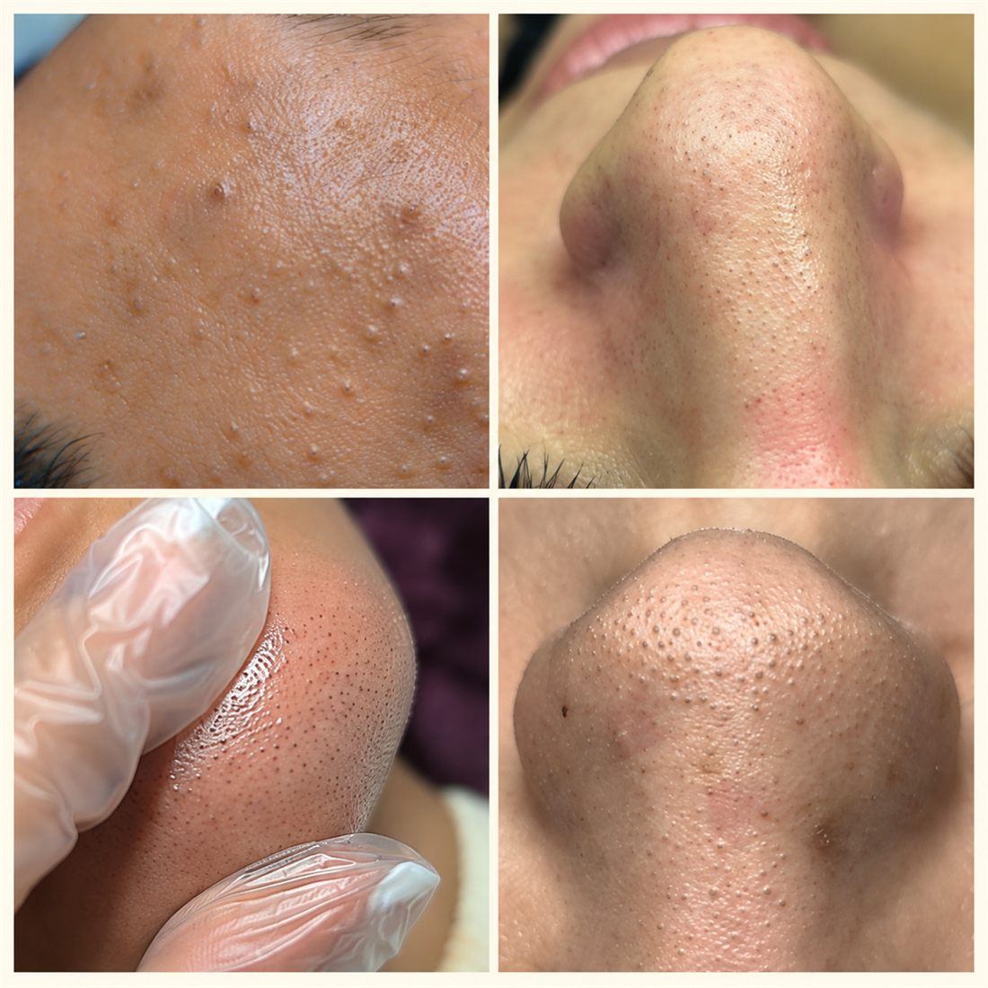 Resultados antes da limpeza de pele